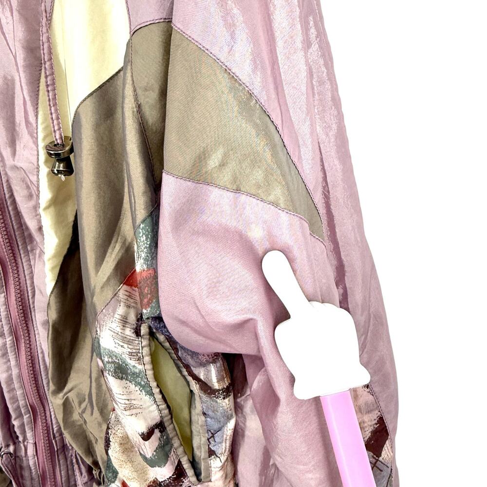 New York Classics Sz Large Vintage 1980s 90s Windbreaker Track Suit Jacket Top - Picture 7 of 10
